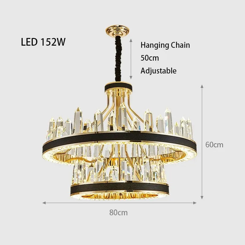 Clear Crystal Tiered chandelier - Pavia Bay for dining room view 9