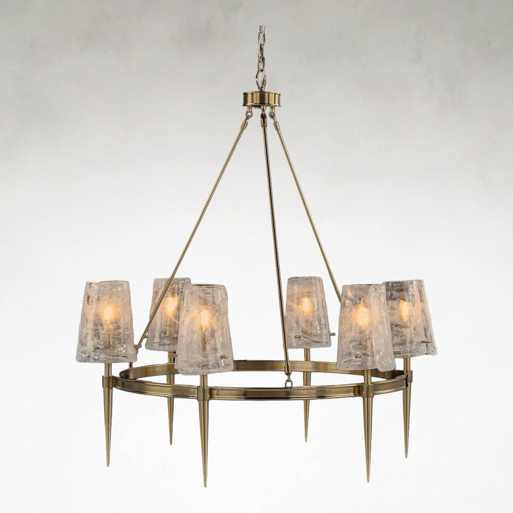 Bronze Acrylic chandelier - Zelia Stone for dining room view 1