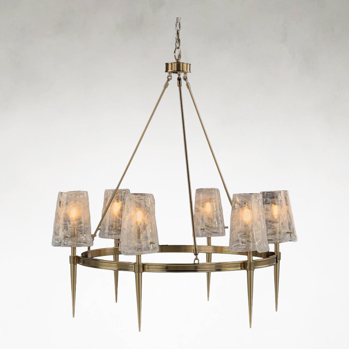 Bronze Acrylic chandelier - Zelia Stone for dining room view 1