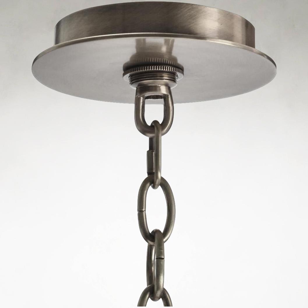 Nickel Acrylic Linear chandelier - Fiora Stone for dining room view 4