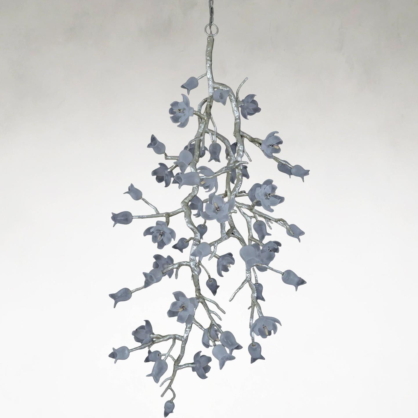 Silver Crystal chandelier - Viola Stone for dining room view 4
