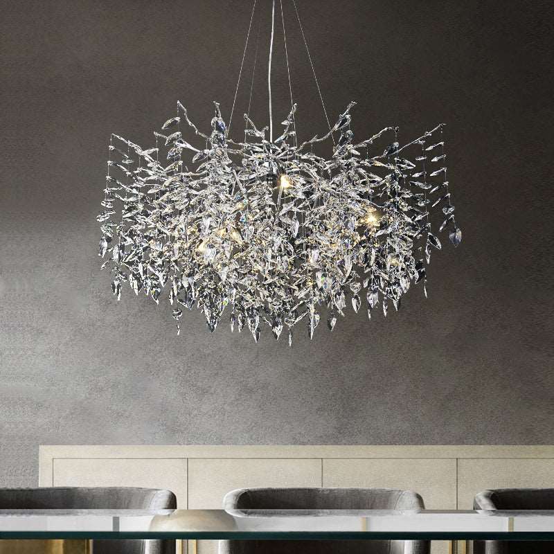 Clear Crystal chandelier - Fiora Court for dining room view 1