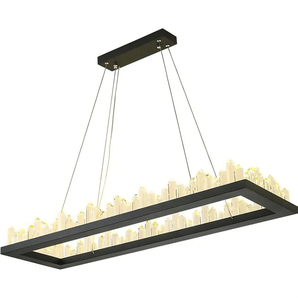 Black Crystal chandelier - Gilda Bay for dining room view 6