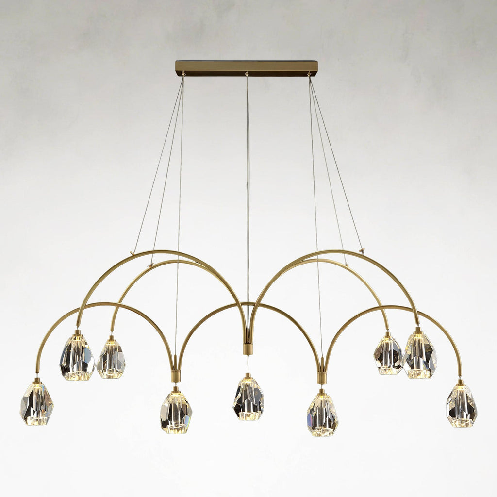 Brass Crystal chandelier - Kaia Ray for dining room view 1