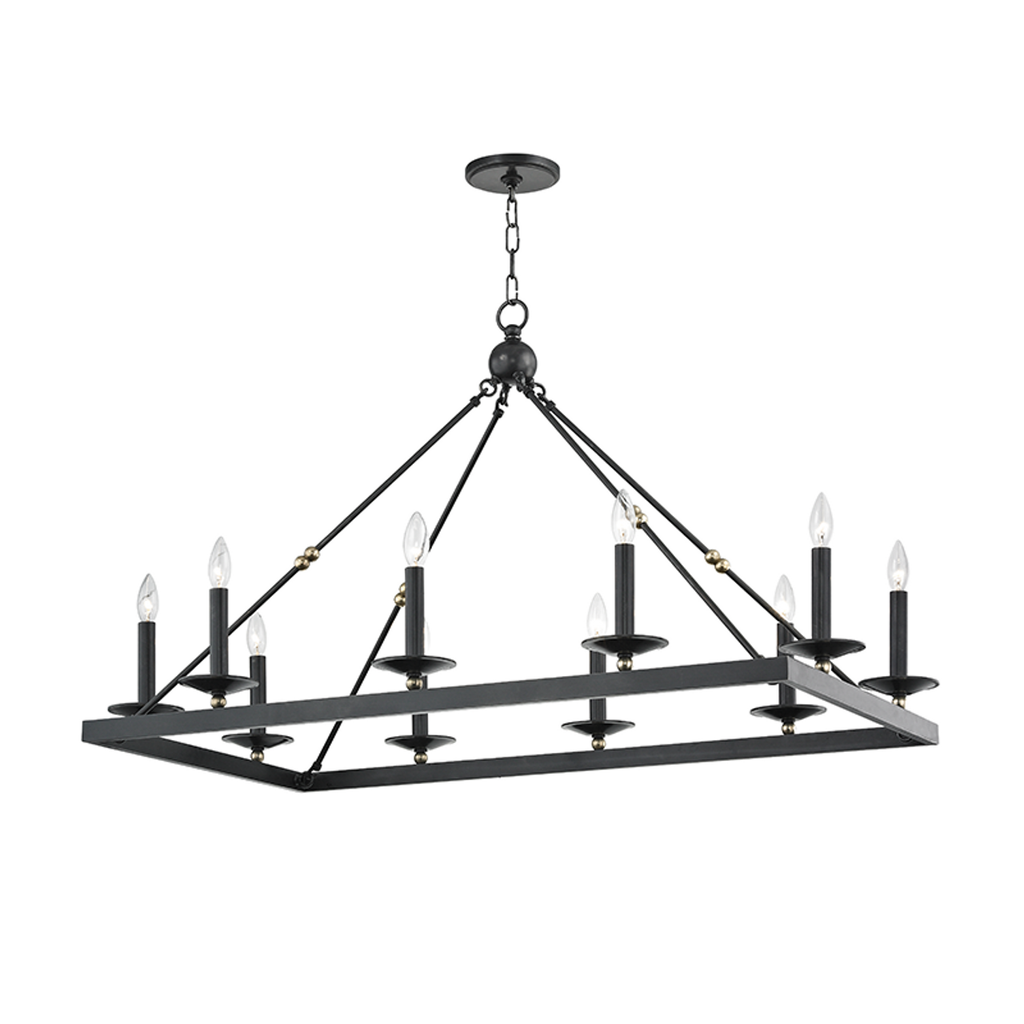 Brass Brass Candle chandelier - Haven Dawn for dining room view 2