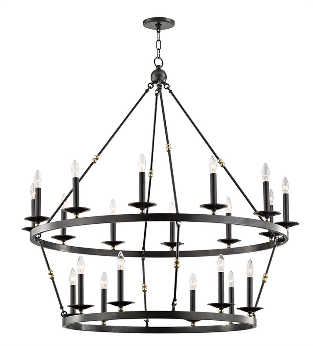 Brass Brass Candle chandelier - Keira Dawn for dining room view 1