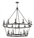Brass Brass Candle chandelier - Keira Dawn for dining room view 1