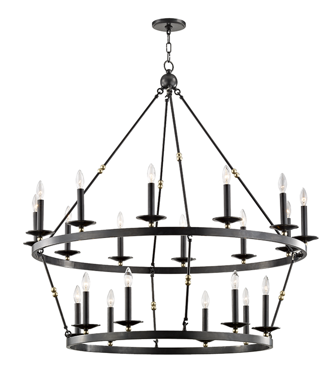 Brass Brass Candle chandelier - Keira Dawn for dining room view 1