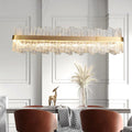 Gold Glass chandelier - Lyra Lane for dining room view 1