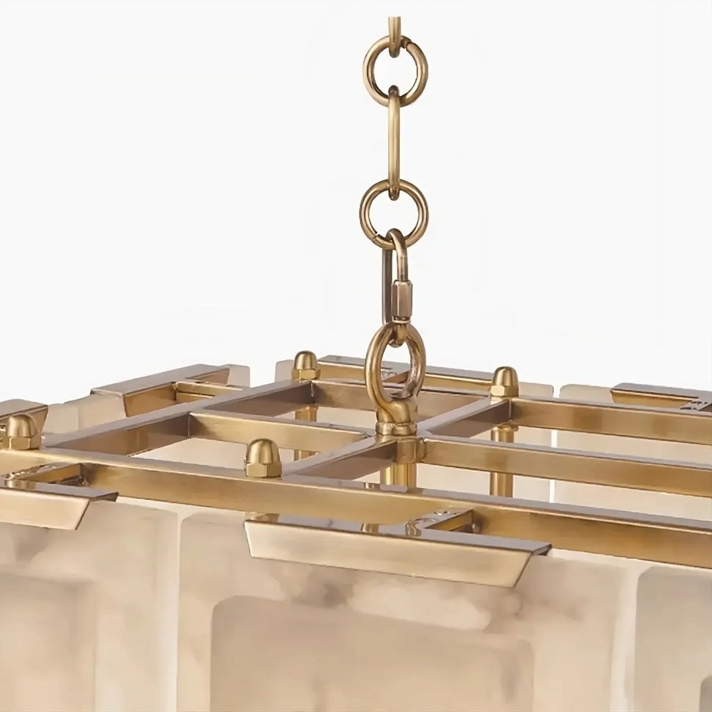 Clear Crystal Linear chandelier - Belen Lane for dining room view 4
