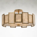 Calcite VI Ambient 20-Inch Gold Leaf Semi Flush Mount Ceiling Light