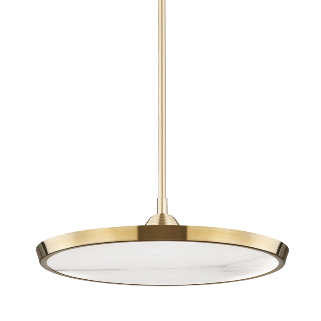 Aerial Pendant, 5-Light, Short Height, Soft Gold, Frosted Glass, 47.5"W (137865-SKT-SHRT-84-FD0626 4RY9HD)