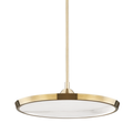 Aerial Pendant, 5-Light, Short Height, Soft Gold, Frosted Glass, 47.5"W (137865-SKT-SHRT-84-FD0626 4RY9HD)