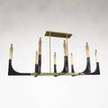Antique Brass Acrylic chandelier - Vesper Ray for dining room view 1