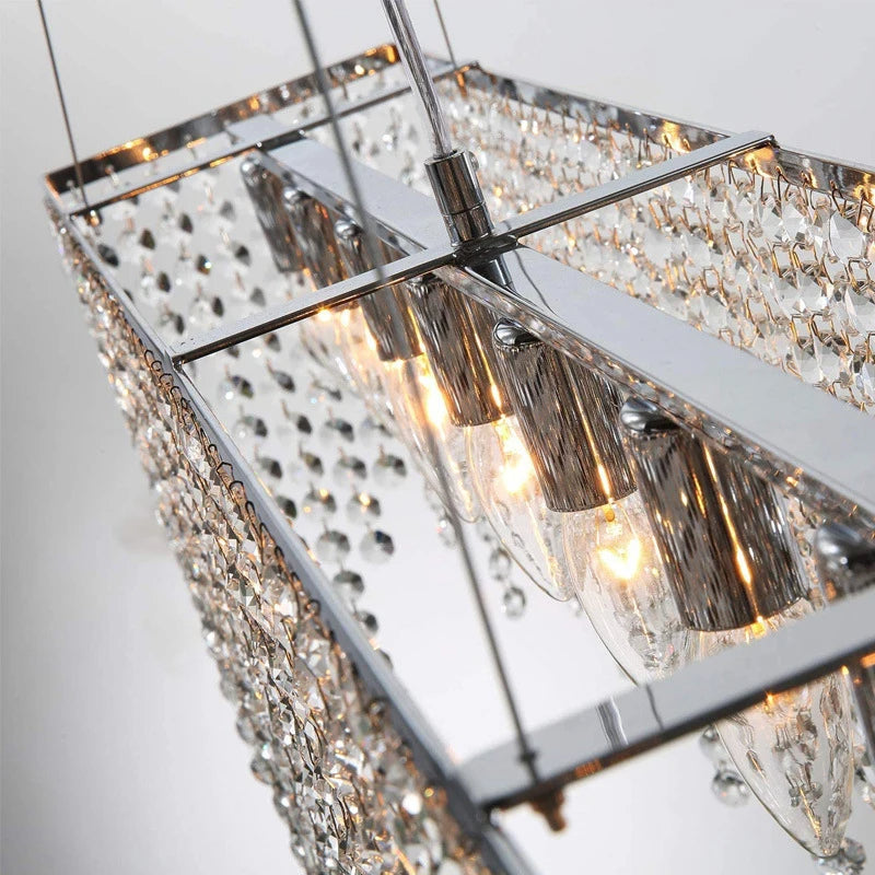 Clear Crystal chandelier - Evren Lane for dining room view 2