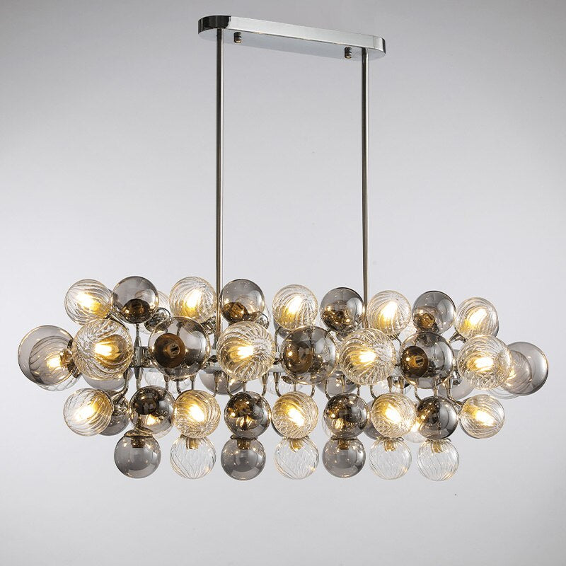 Glass Round chandelier - Kaia Bay for dining room view 3