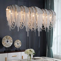 Silver Steel chandelier - Zelia Lane for dining room view 1