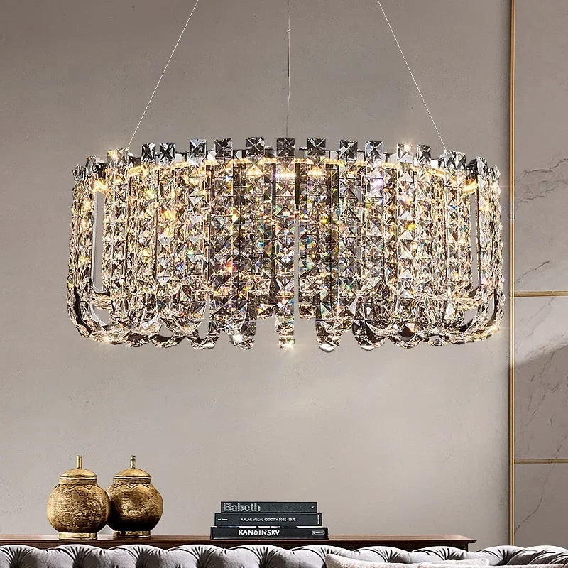 Silver Crystal chandelier - Willa House for dining room view 1
