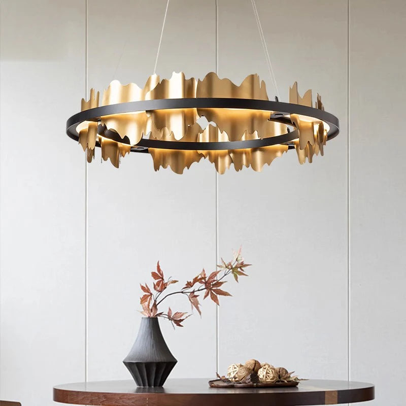 Brass Brass chandelier - Wren Bay for dining room view 2