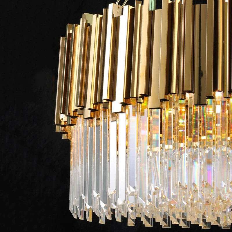 Clear Crystal Round chandelier - Ansel House for dining room view 3