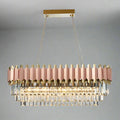 Clear Crystal Linear chandelier - Selene House for dining room view 1