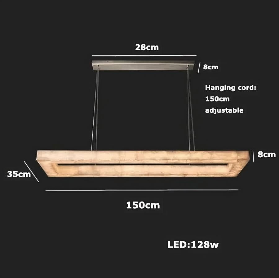 Natural Steel Linear chandelier - Verona Bay for dining room view 8