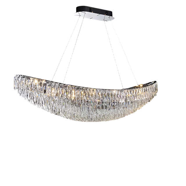 Clear Crystal Round chandelier - Iris Lane for dining room view 6
