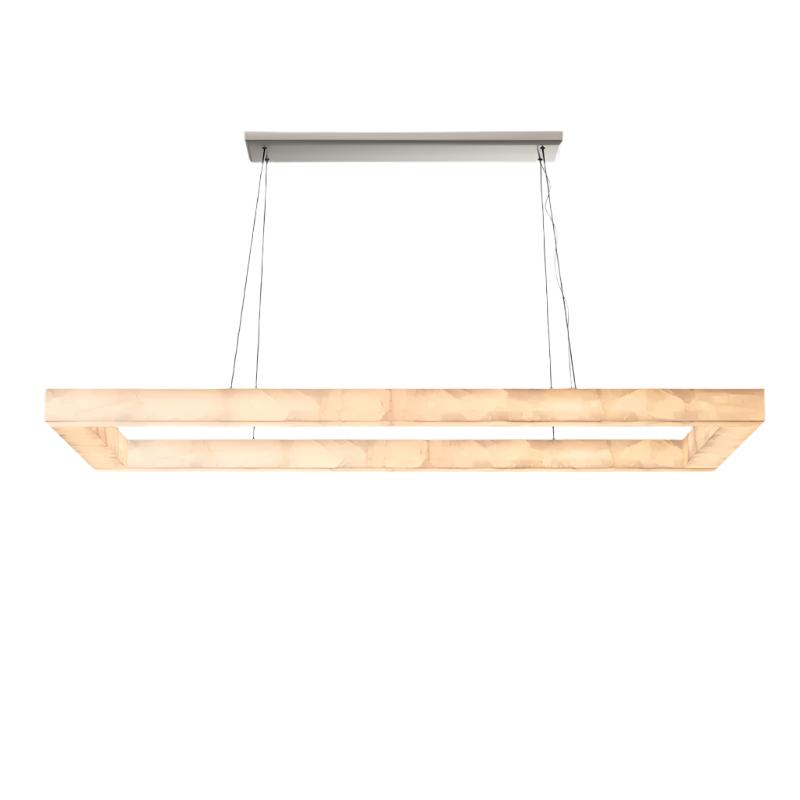 Natural Steel Linear chandelier - Verona Bay for dining room view 9