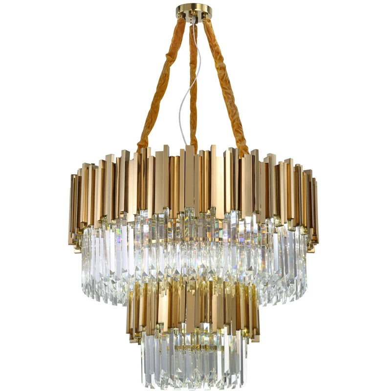 Clear Crystal Round chandelier - Nola House for dining room view 7