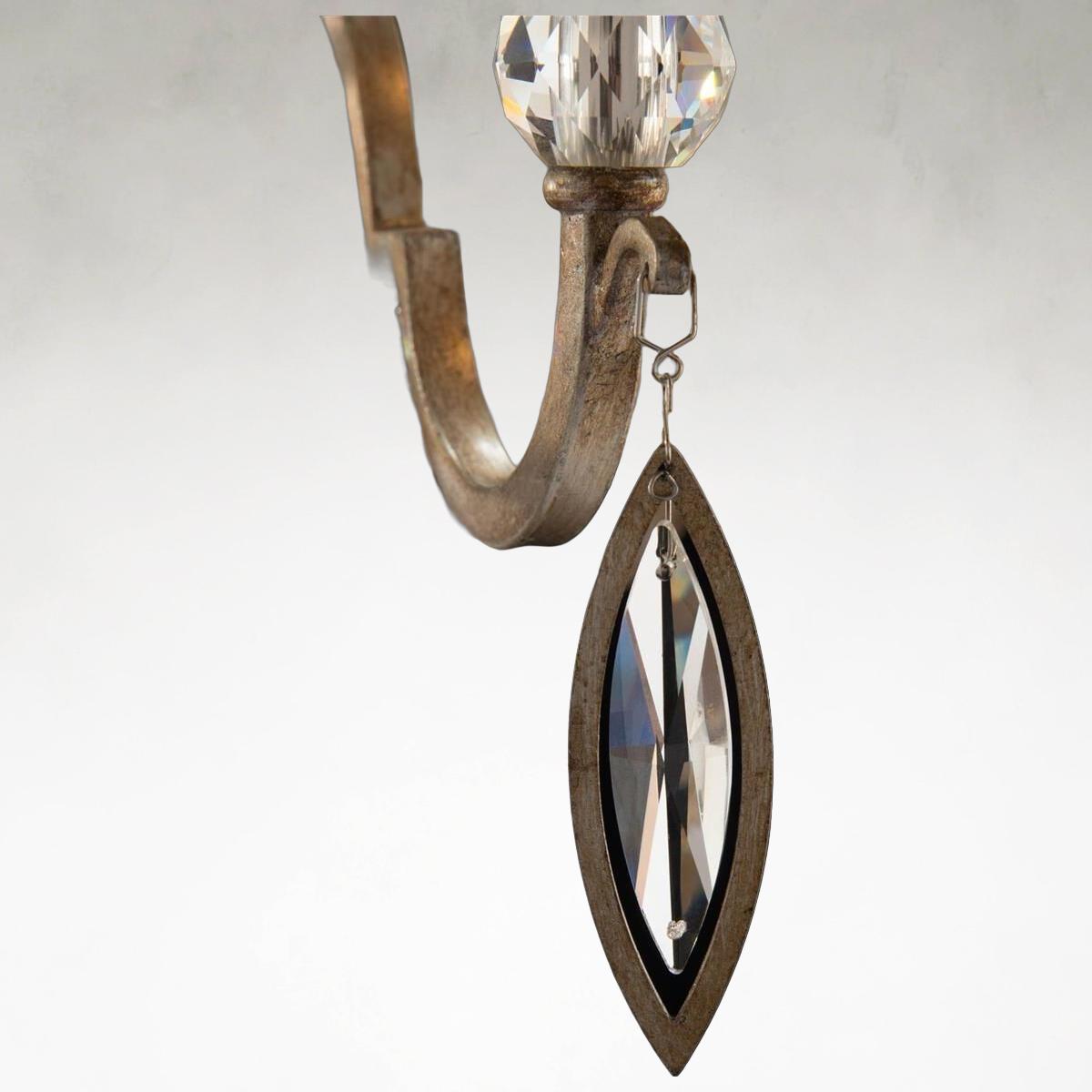 Silver Crystal chandelier - Arden Ray for dining room view 4