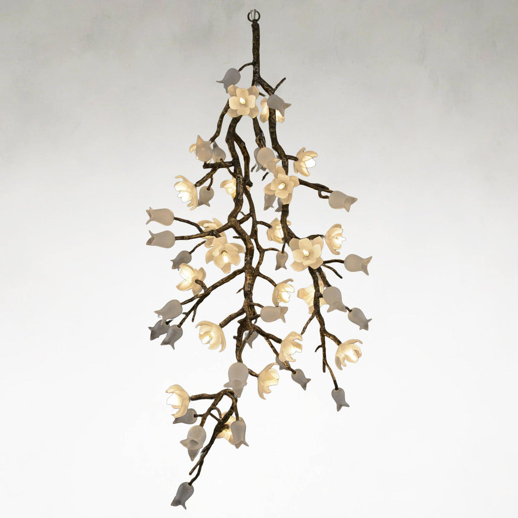 Bronze Acrylic chandelier - Soren Ray for dining room view 1