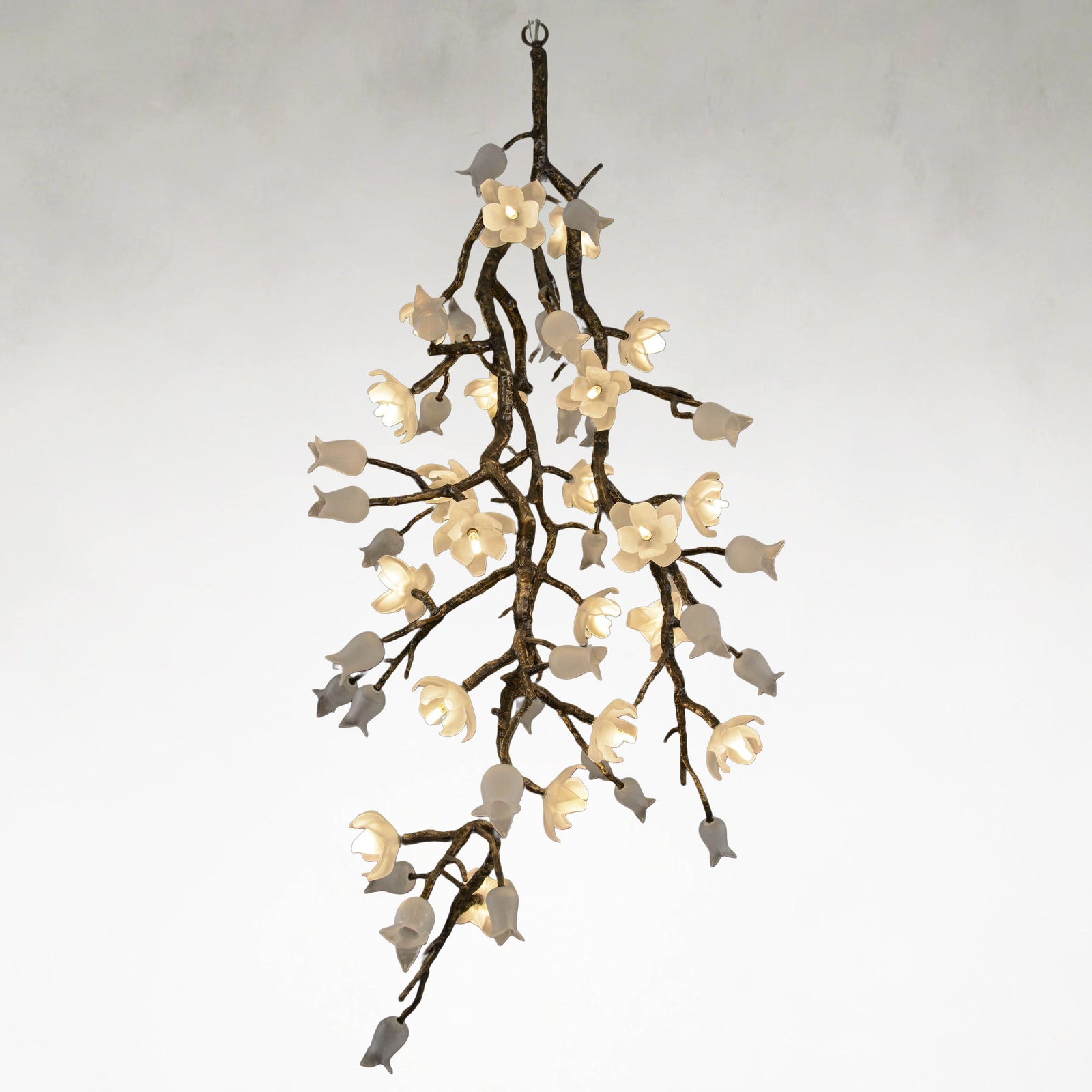 Bronze Acrylic chandelier - Soren Ray for dining room view 1