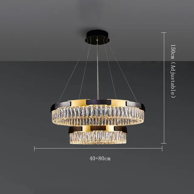 Clear Crystal chandelier - Kora Bay for dining room view 10
