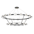 Brass Alabaster Candle chandelier - Della Gleam for dining room view 1