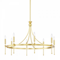 Brass Brass Candle chandelier - Juno Peak for dining room view 1