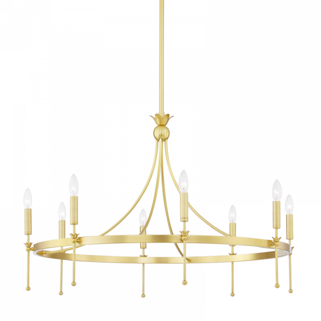 Gold Crystal Linear chandelier - Ivara Peak for dining room view 5