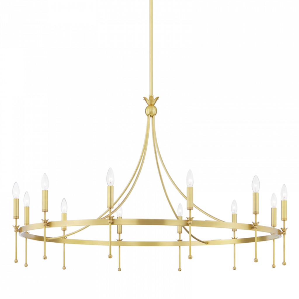 Brass Brass Candle chandelier - Galen Meadow for dining room view 1