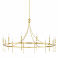 Brass Brass Candle chandelier - Galen Meadow for dining room view 1