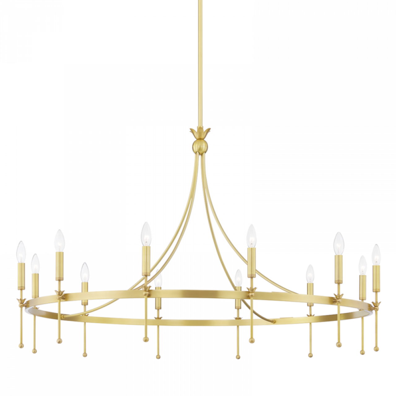 Brass Brass Candle chandelier - Galen Meadow for dining room view 1