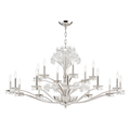 Polished Nickel Crystal Candle chandelier - Siena Dawn for dining room view 1