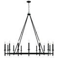 Black Iron Candle chandelier - Dorian Meadow for dining room view 1