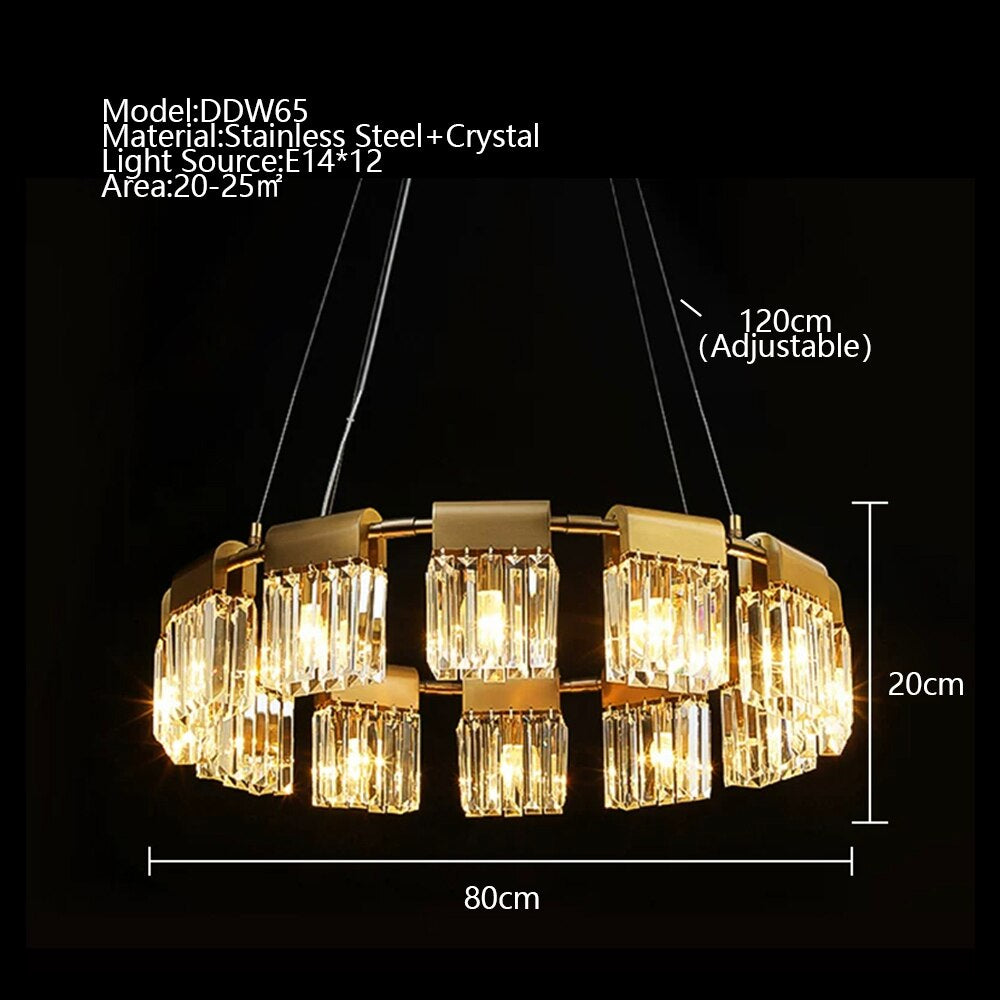 Clear Crystal chandelier - Ilona Bay for dining room view 6