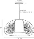 Slide Pendant, 3-Light, Vintage Platinum, Opal Glass, 22.5"W (139201-SKT-82-GG0677 5CQEWV)