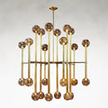 Gold Glass chandelier - Opal Stone for dining room view 1