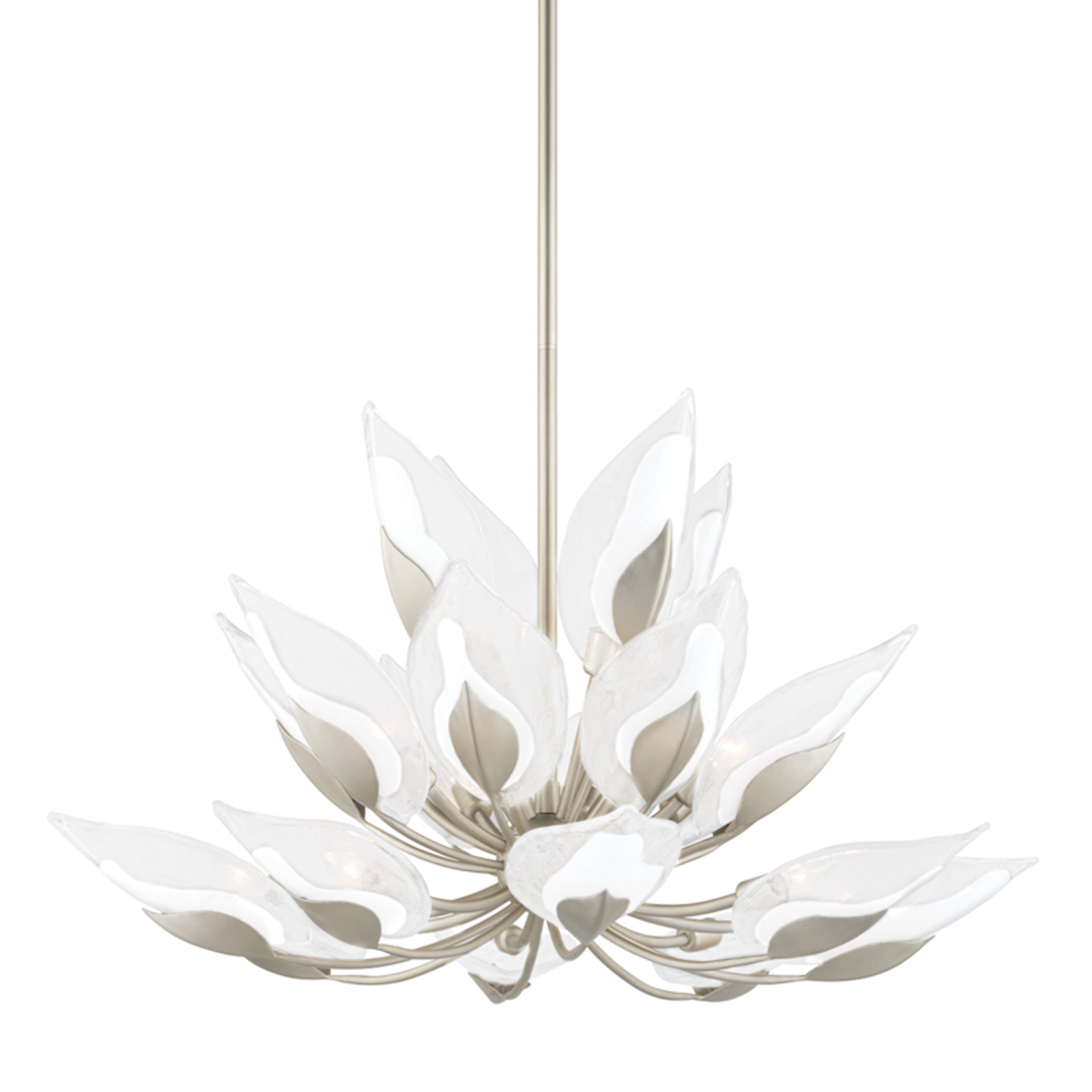 Brass Alabaster Candle chandelier - Della Gleam for dining room view 2