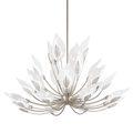 White Glass Candle chandelier - Dune Gleam for dining room view 1