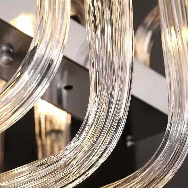 Glass chandelier - Jessa Court for dining room view 5