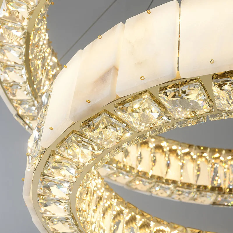 Natural Crystal Round chandelier - Hera House for dining room view 6