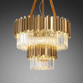 Clear Crystal Round chandelier - Nola House for dining room view 1