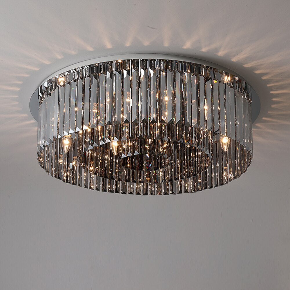 Smoke Crystal chandelier - Arden House for dining room view 3
